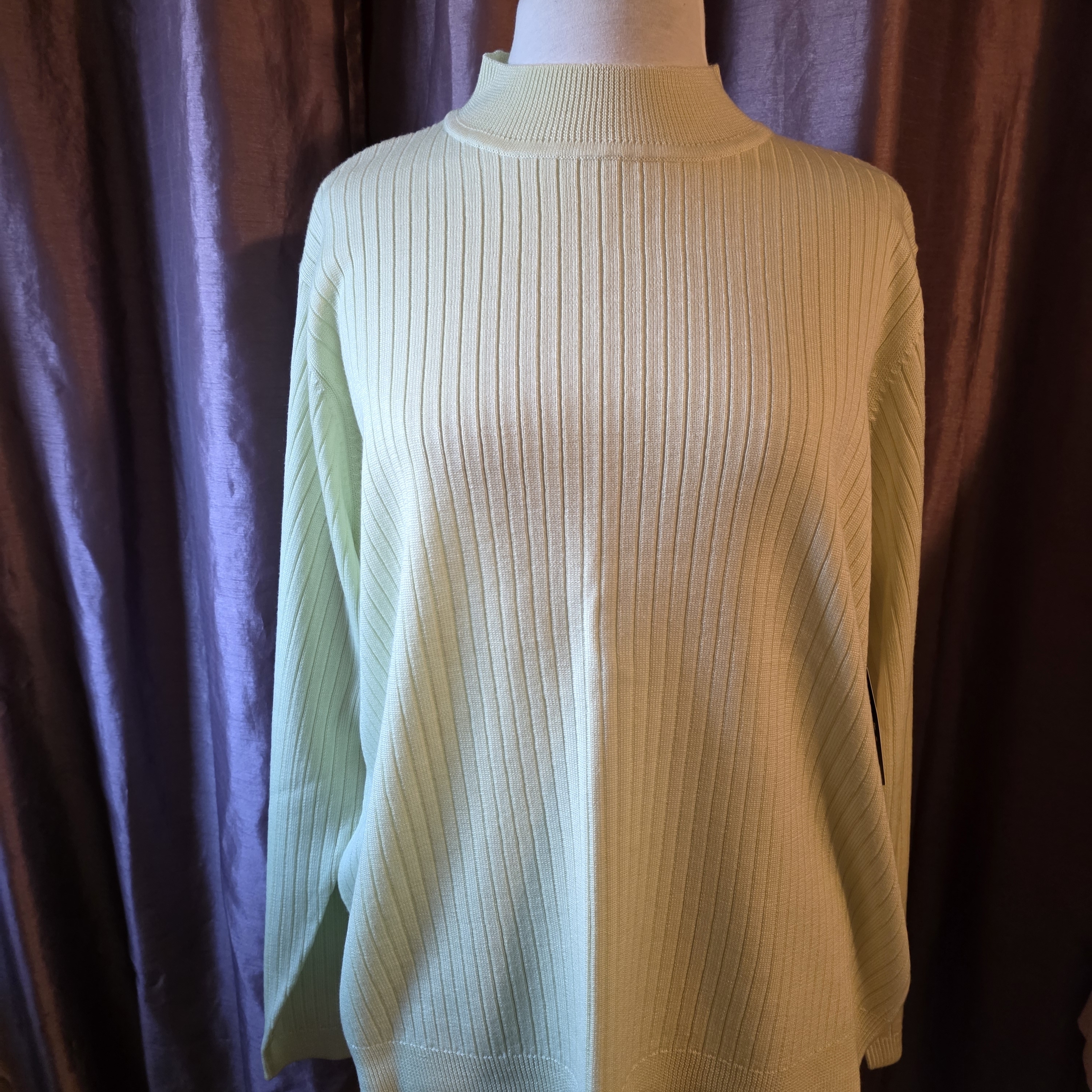 Sag Harbor Women's Novelty Sweater In Pale Green